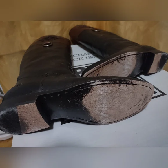 Women's Frye Knee-high two-tone Melissa 76436 Riding Boot like new Worn 4 hours - Picture 2 of 7